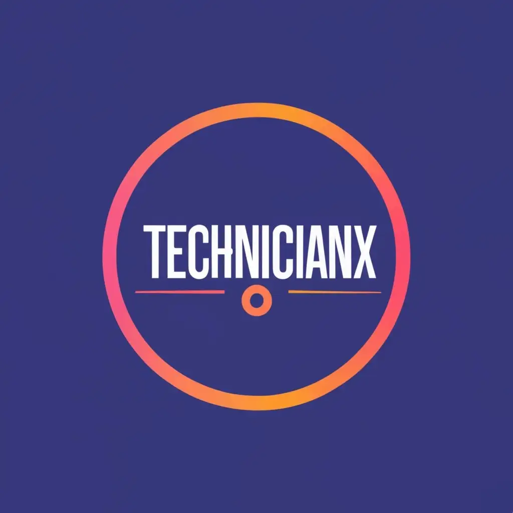 LOGO-Design-for-TechnicianX-Futuristic-Circle-Emblem-with-Bold-Typography-for-the-Technology-Industry