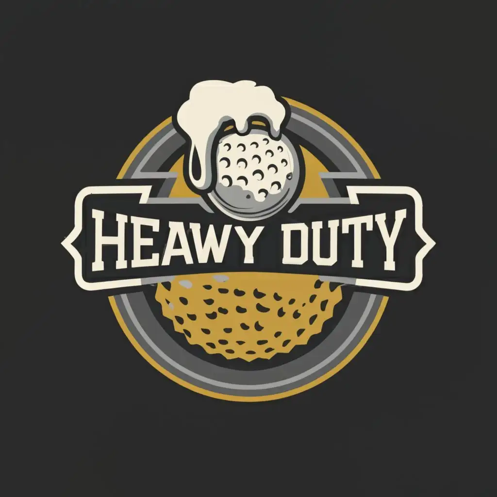 a logo design,with the text "Heavy Duty Golf", main symbol:Golf, beer, ,Moderate,be used in Sports Fitness industry,clear background