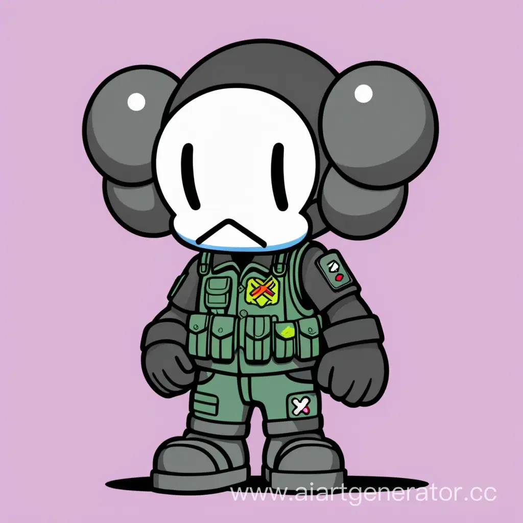 SWAT-Cartoon-Mascot-in-Murakami-KAWS-Style