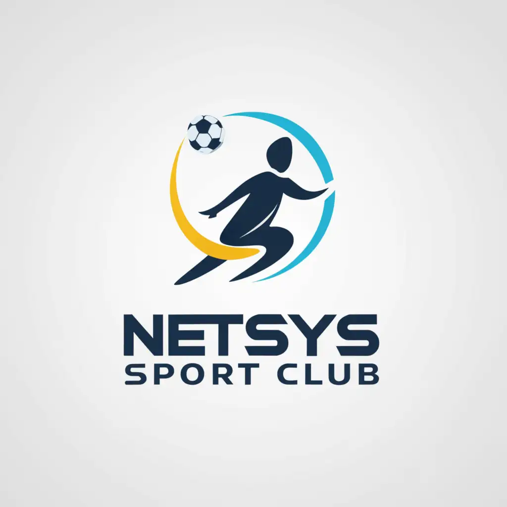 a logo design,with the text "NETSYS SPORT CLUB", main symbol:Sports,Moderate,be used in Sports Fitness industry,clear background