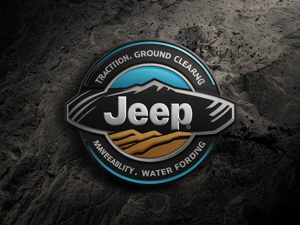 OffRoad Adventure Custom Jeep Trail Rated Badge Logo