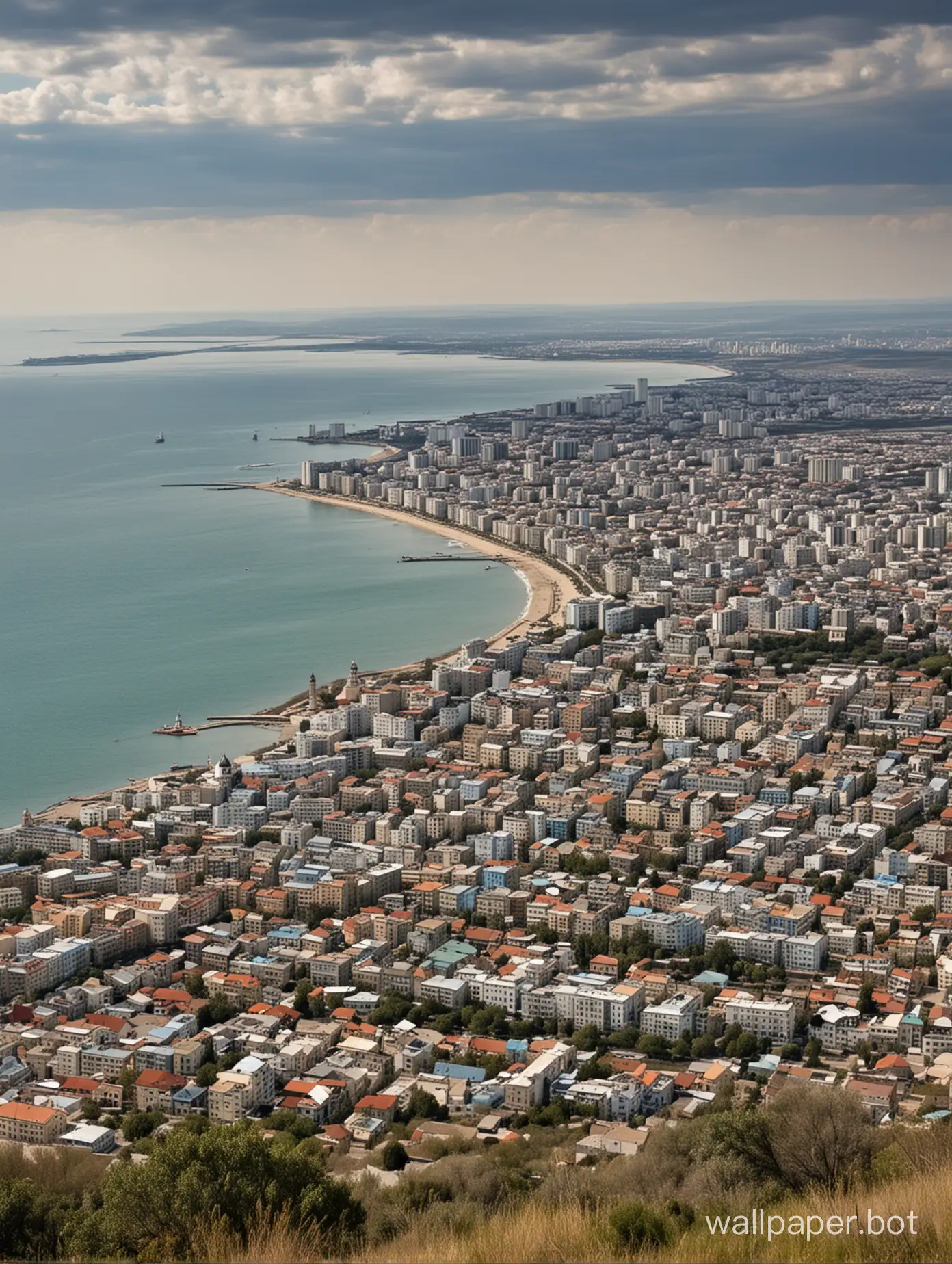 Panoramic-View-of-Kerch-Cityscape-at-Crimea-Peninsula