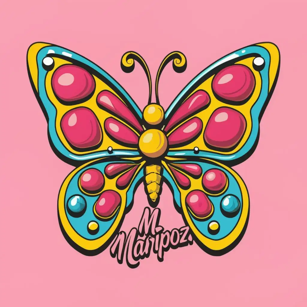 a logo design,with the text "Mz Maripoza", main symbol:pop art, word in a circle, cursive,Moderate,be used in Entertainment industry,clear background