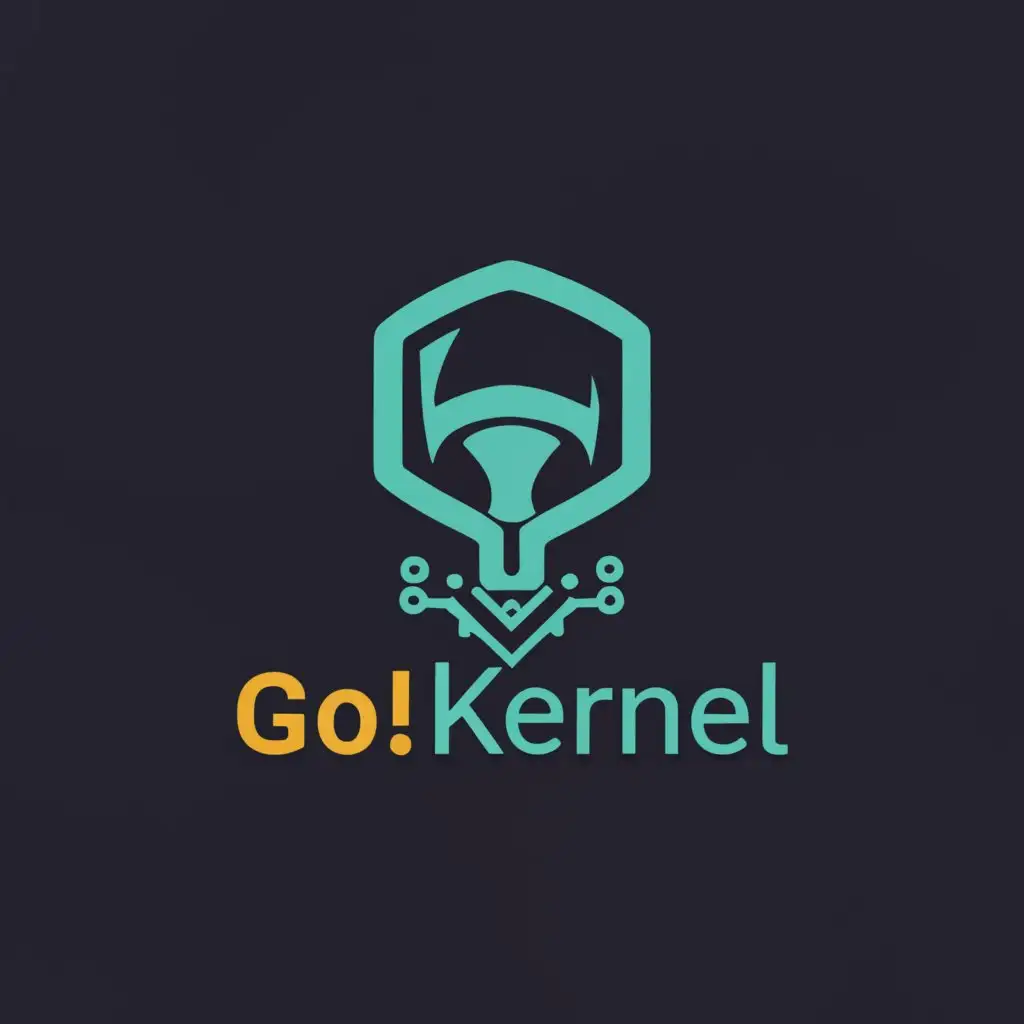 a logo design,with the text "GO!Kernel", main symbol:Computer, Hacking, Anonymous, CSGO,Moderate,be used in Technology industry,clear background