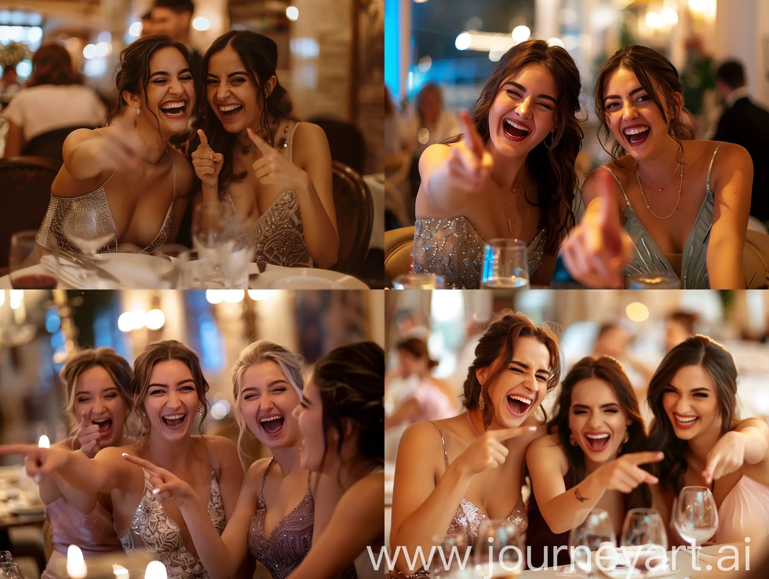 Elegant-Laughter-Girlfriends-Enjoying-a-Playful-Evening-in-Restaurant-Glamour