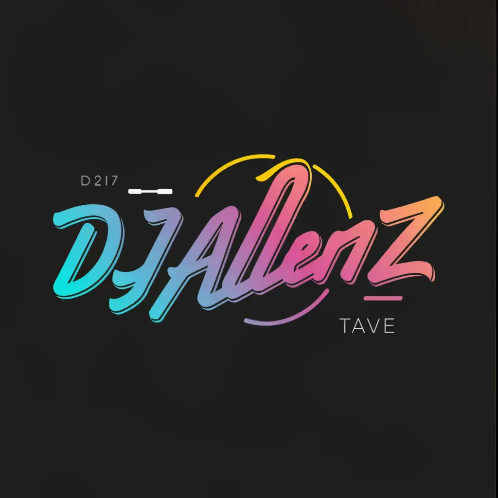 a logo design,with the text "DJ AllenZ", main symbol:music,Moderate,be used in Entertainment industry,clear background