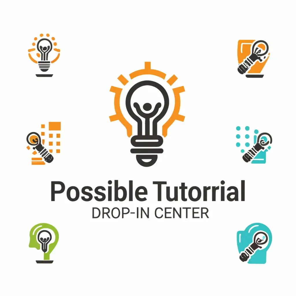a logo design,with the text "Possible Tutorial and Drop-In Center", main symbol:Possible Tutorial and Drop-In Center,Moderate,be used in Education industry,clear background