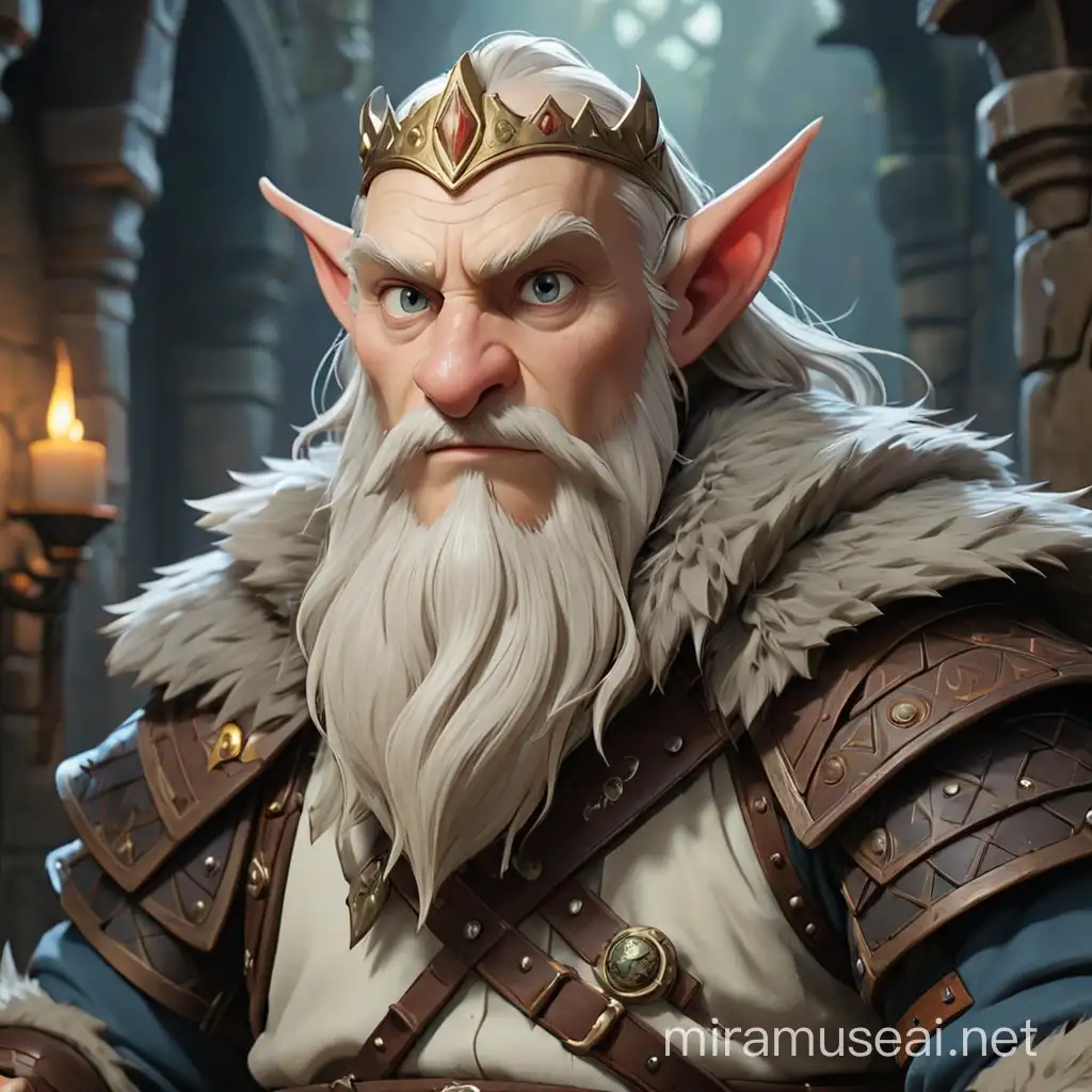 Dungeons and dragons, sneaky, white-skinned, pointed-nosed, kingdom ruler