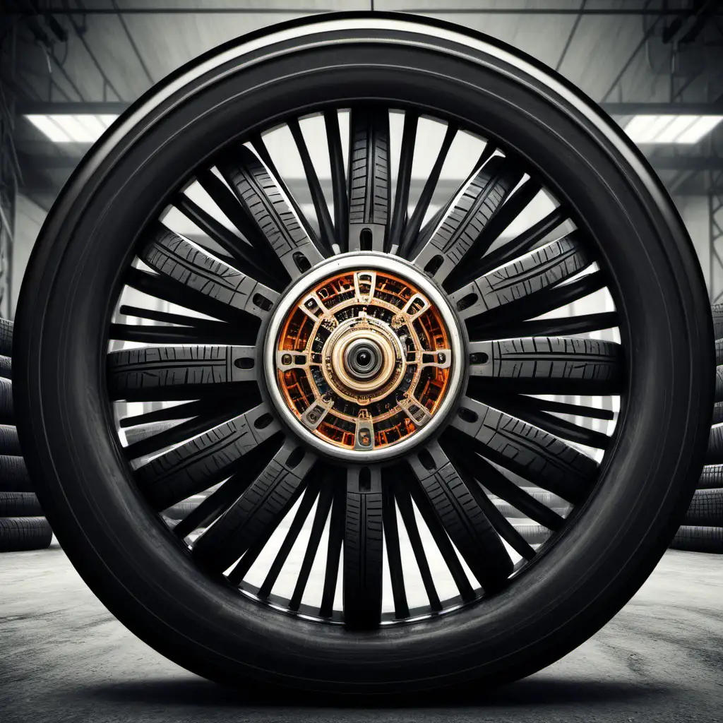 Rotating Tires on a Clockwork Wheel