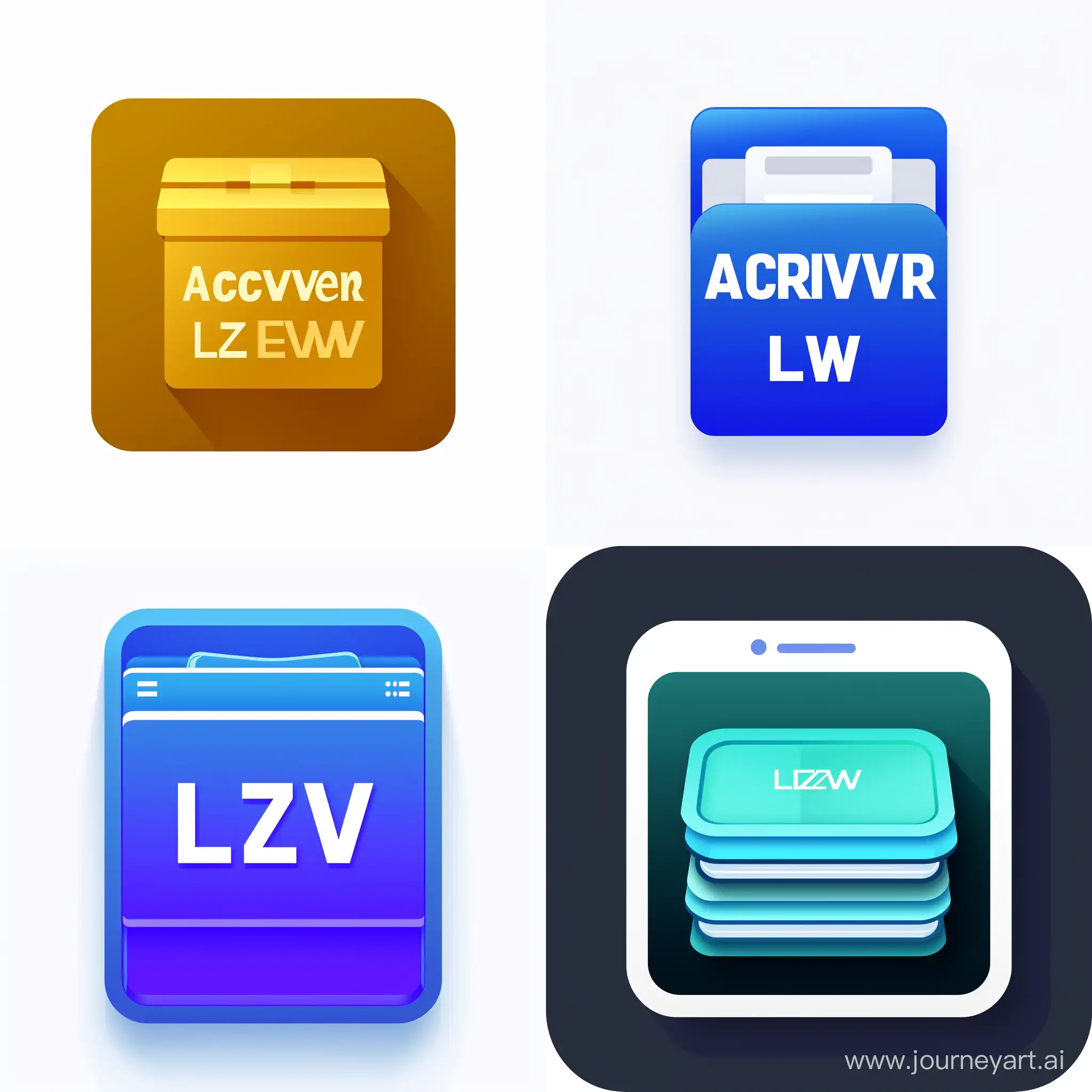Archiver-LZW-Application-Icon-with-Version-6-in-11-Aspect-Ratio
