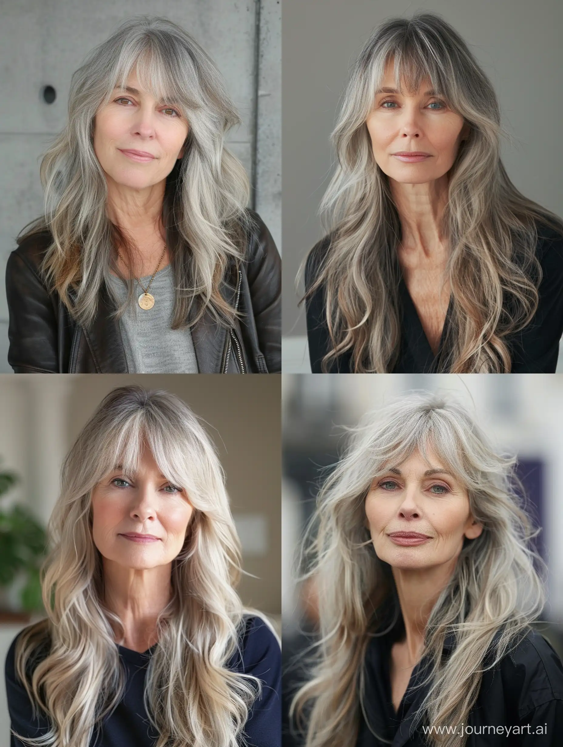 trendy haircuts for women over 50 with bangs long layered for 2024