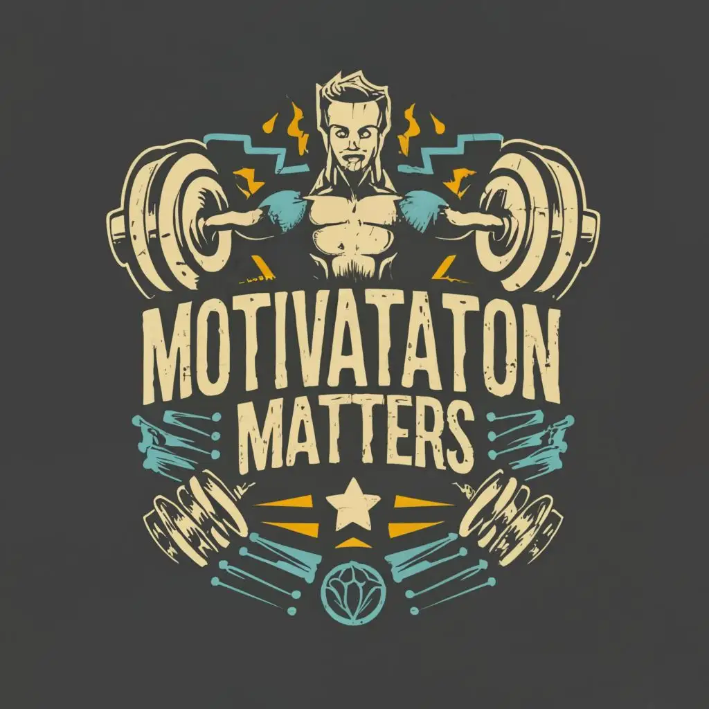 logo, Gym, with the text "Motivation Matters", typography