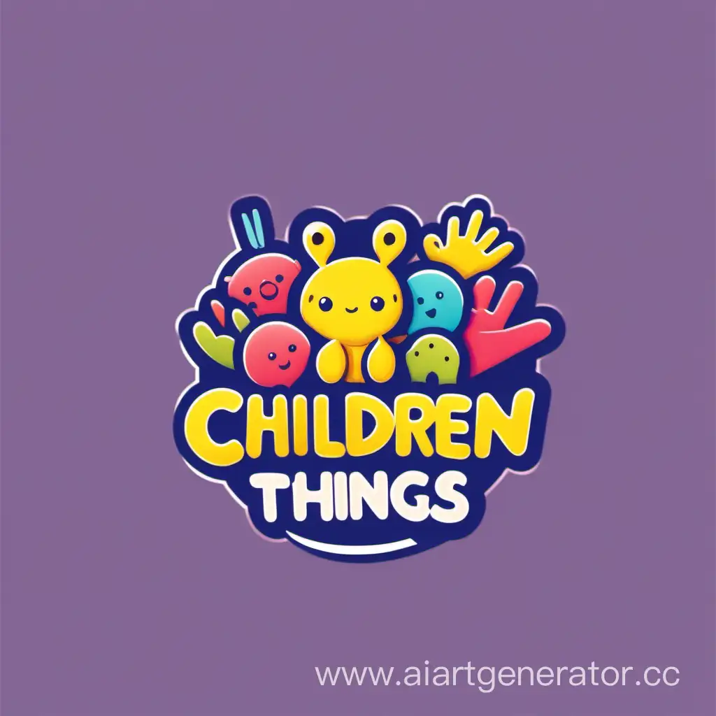 логотип для детского магазина вещей, в современном стиле