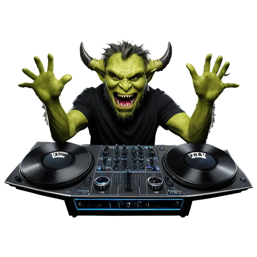 Monster-DJ-PNG-Unleash-Creative-Beats-with-a-Spooky-Spin