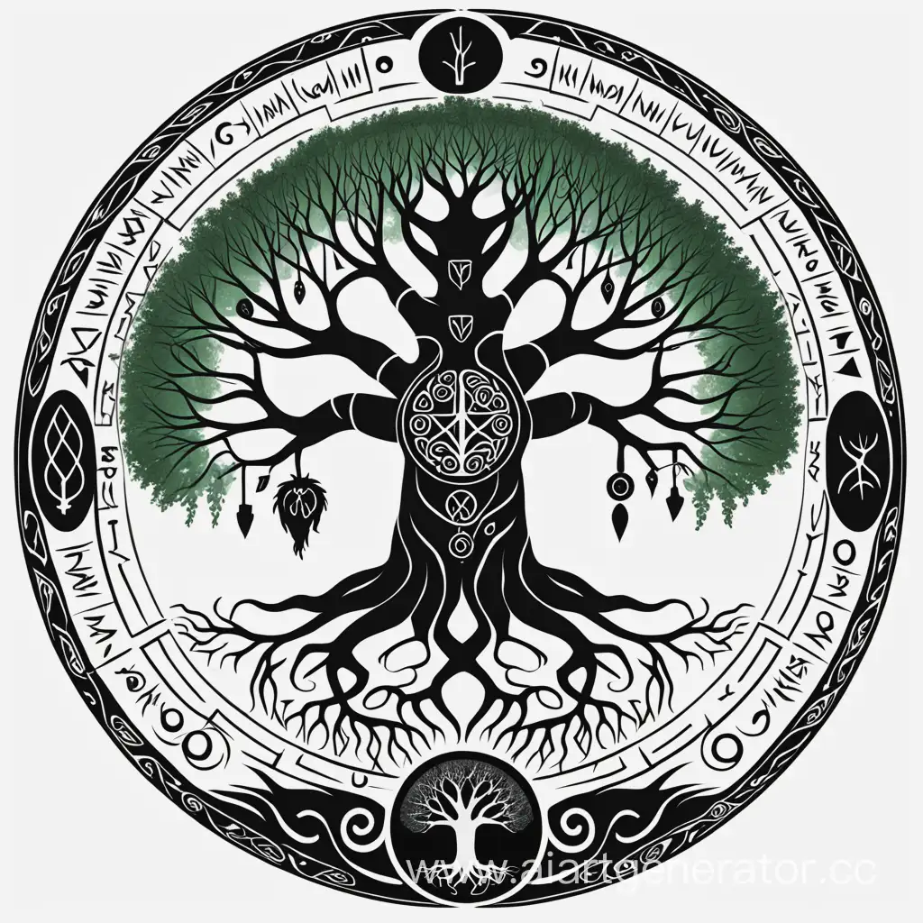 Иггдрасиль, род, боги, славяне, руны, чертог, тотемное животное, древо жизни, сварожий круг
