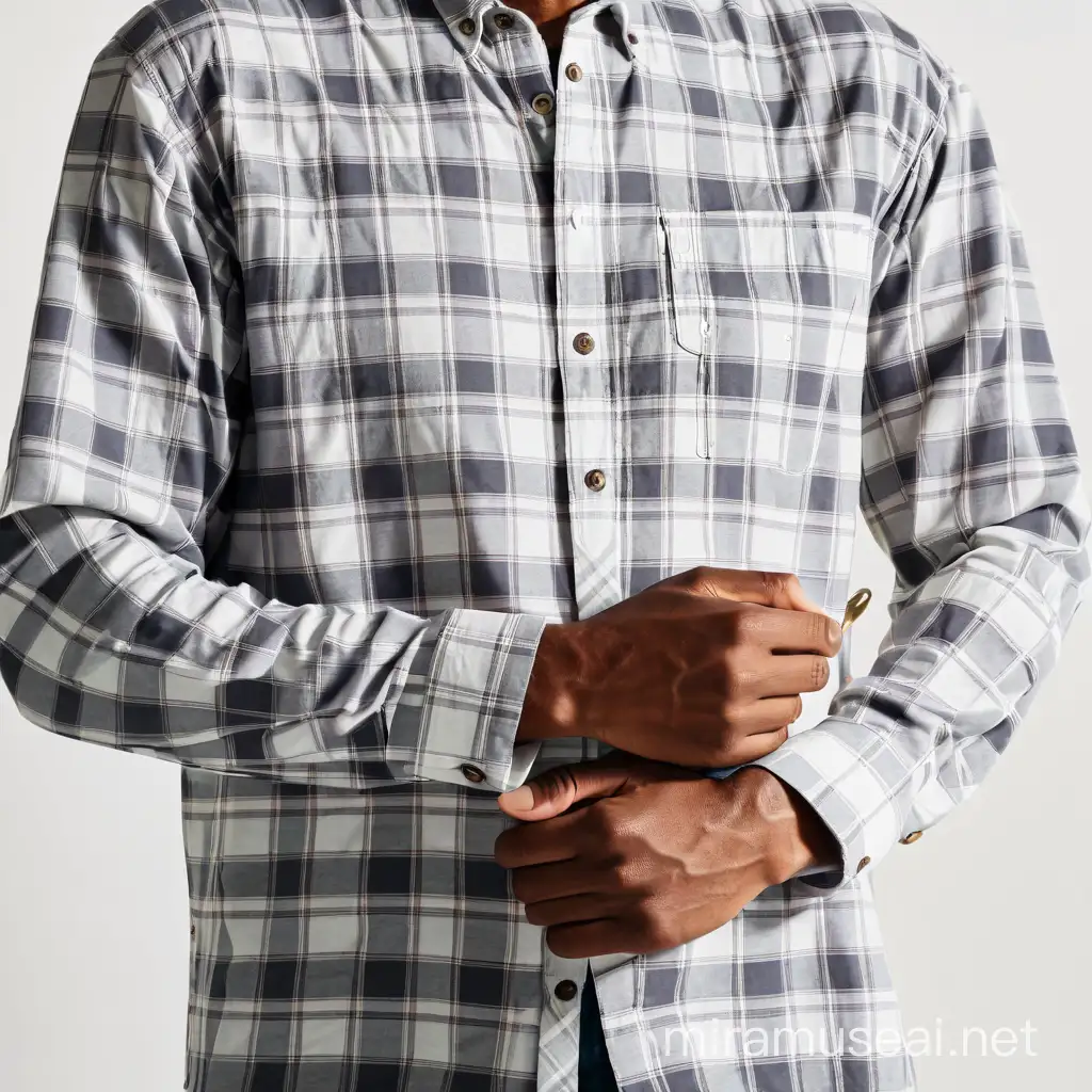 white man wearing check shirt