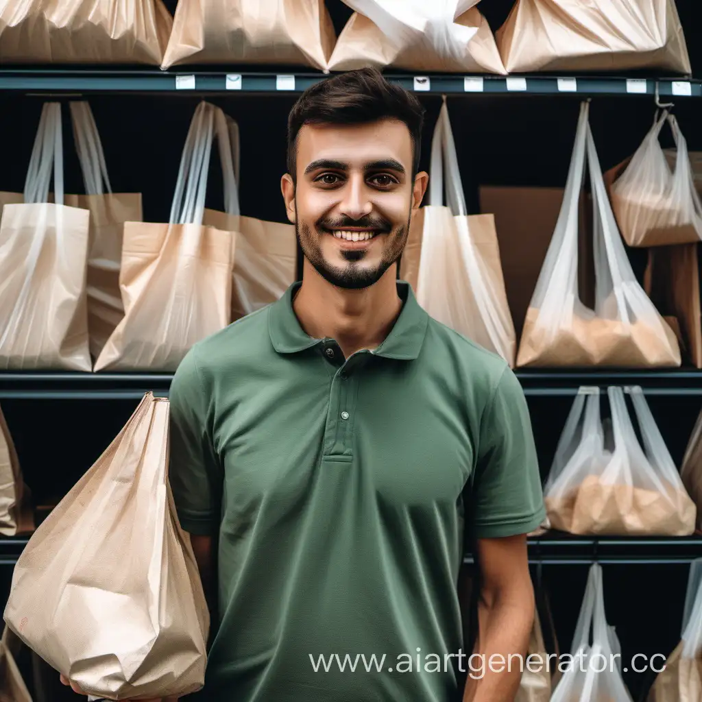 Ecoconscious-Shopper-with-Biodegradable-Bags