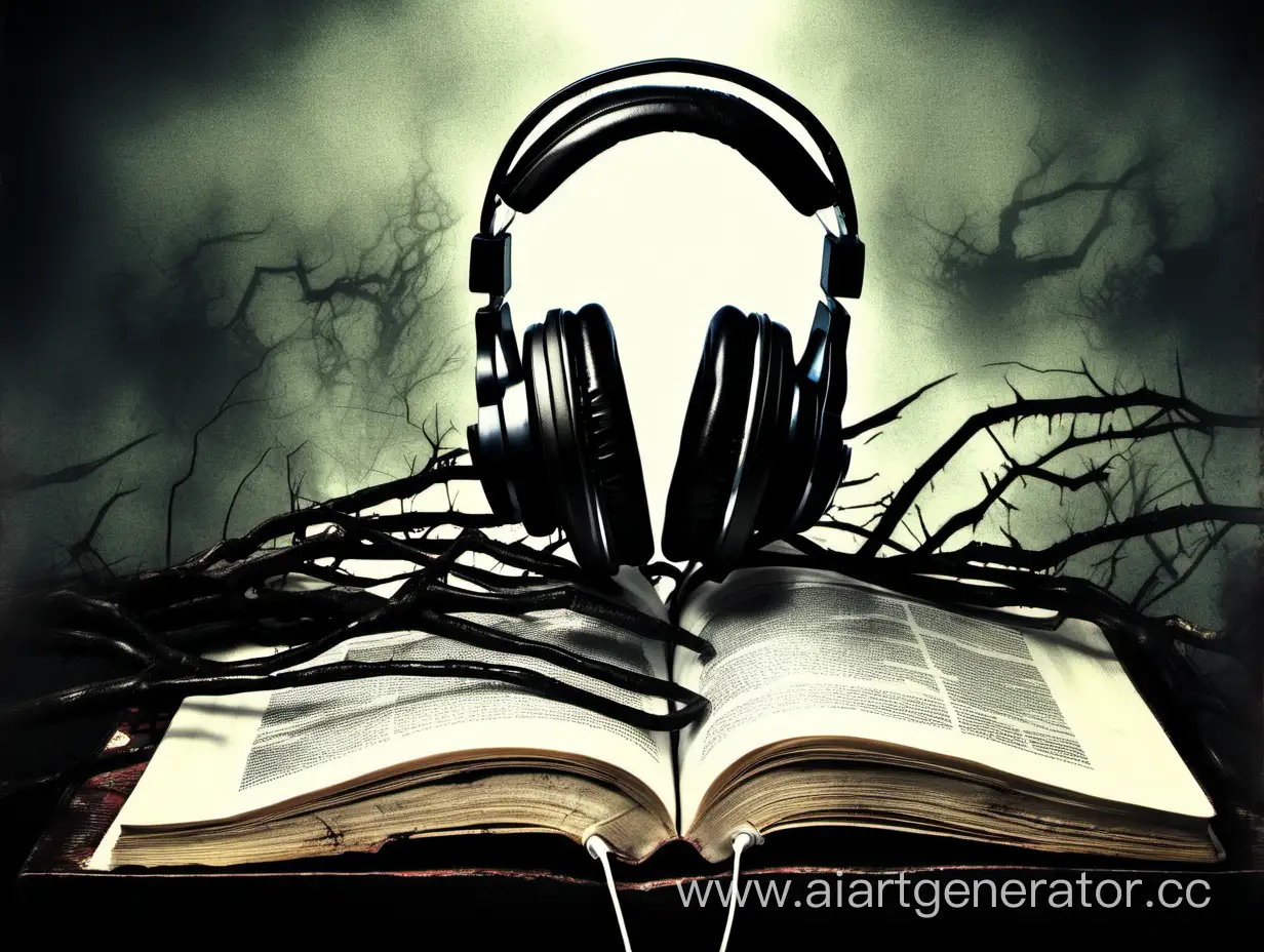 Spooky-Reading-Experience-with-Eerie-Headphones-Horror-Book-Cover-Design