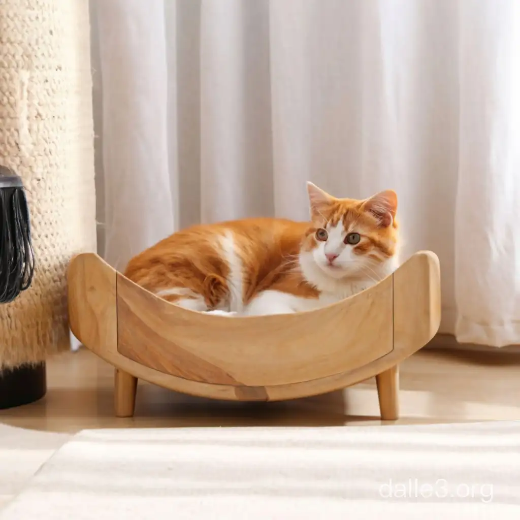 Innovative Cat Bed Attached to Battery for Ultimate Comfort | Dalle3 AI