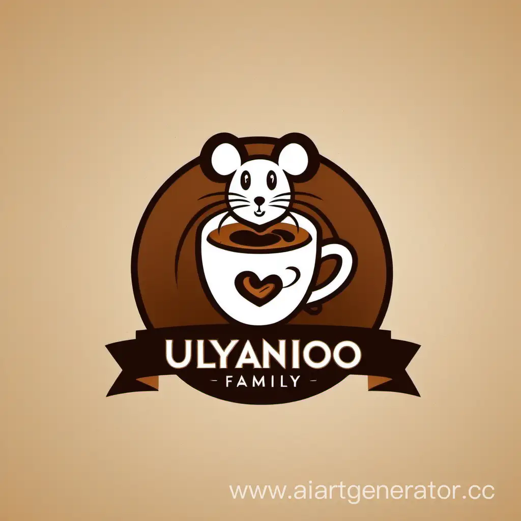 Создать минималистичный фамильный логотип Ulyanov для франшизы по продаже кофе с участием мыши