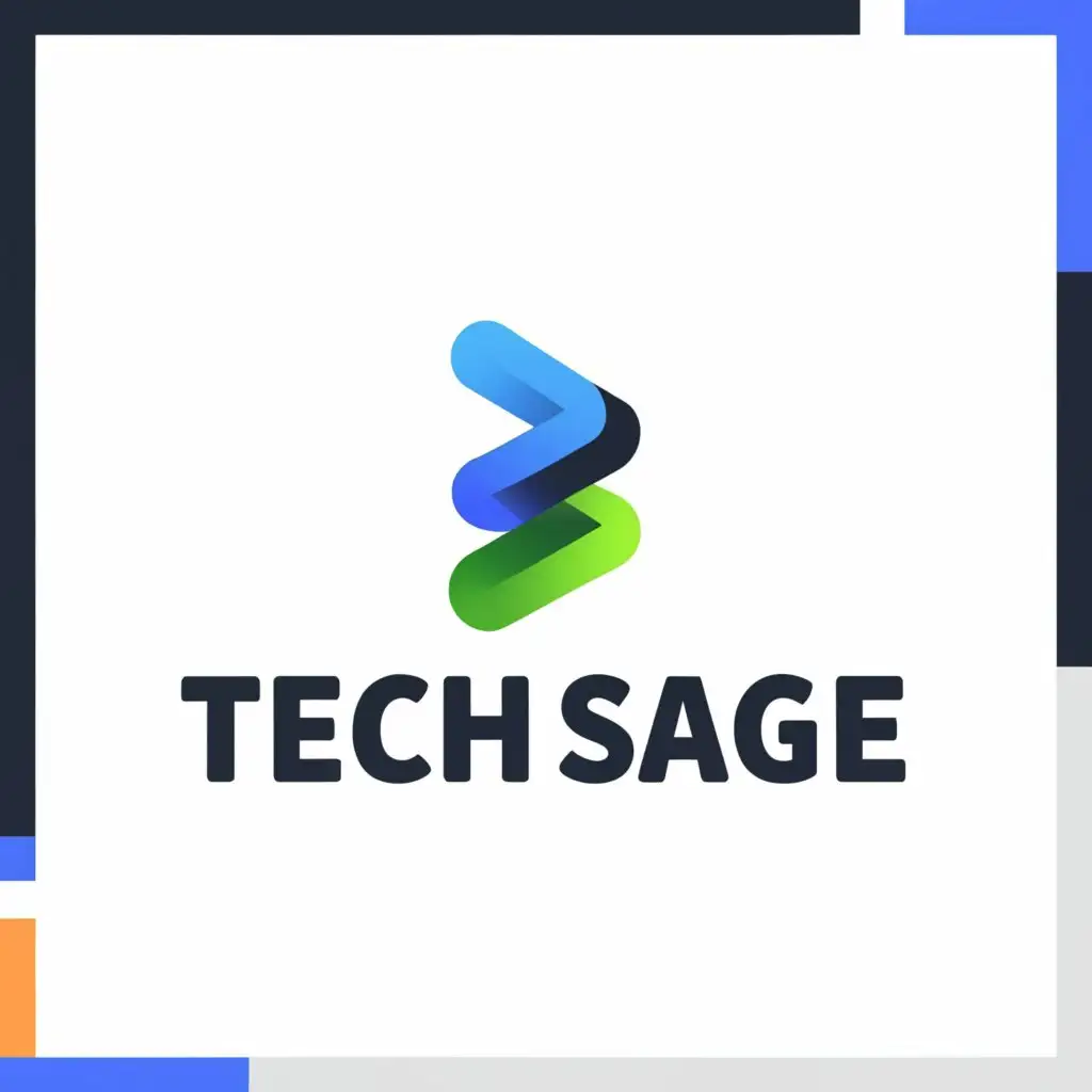 a logo design,with the text "TECH SAGE", main symbol:T,Moderate,be used in Technology industry,clear background