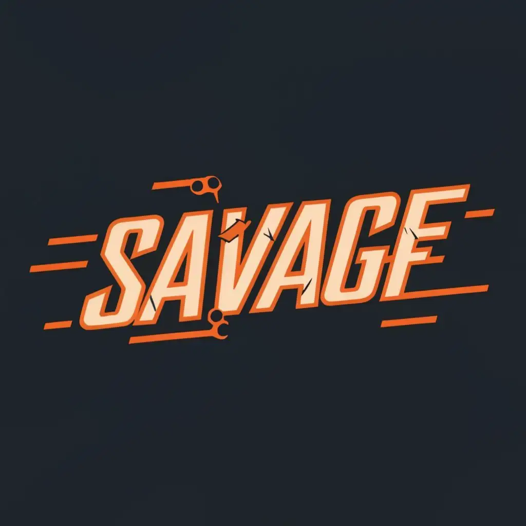 logo, Action theme, with the text "Savage", typography, be used in Finance industry