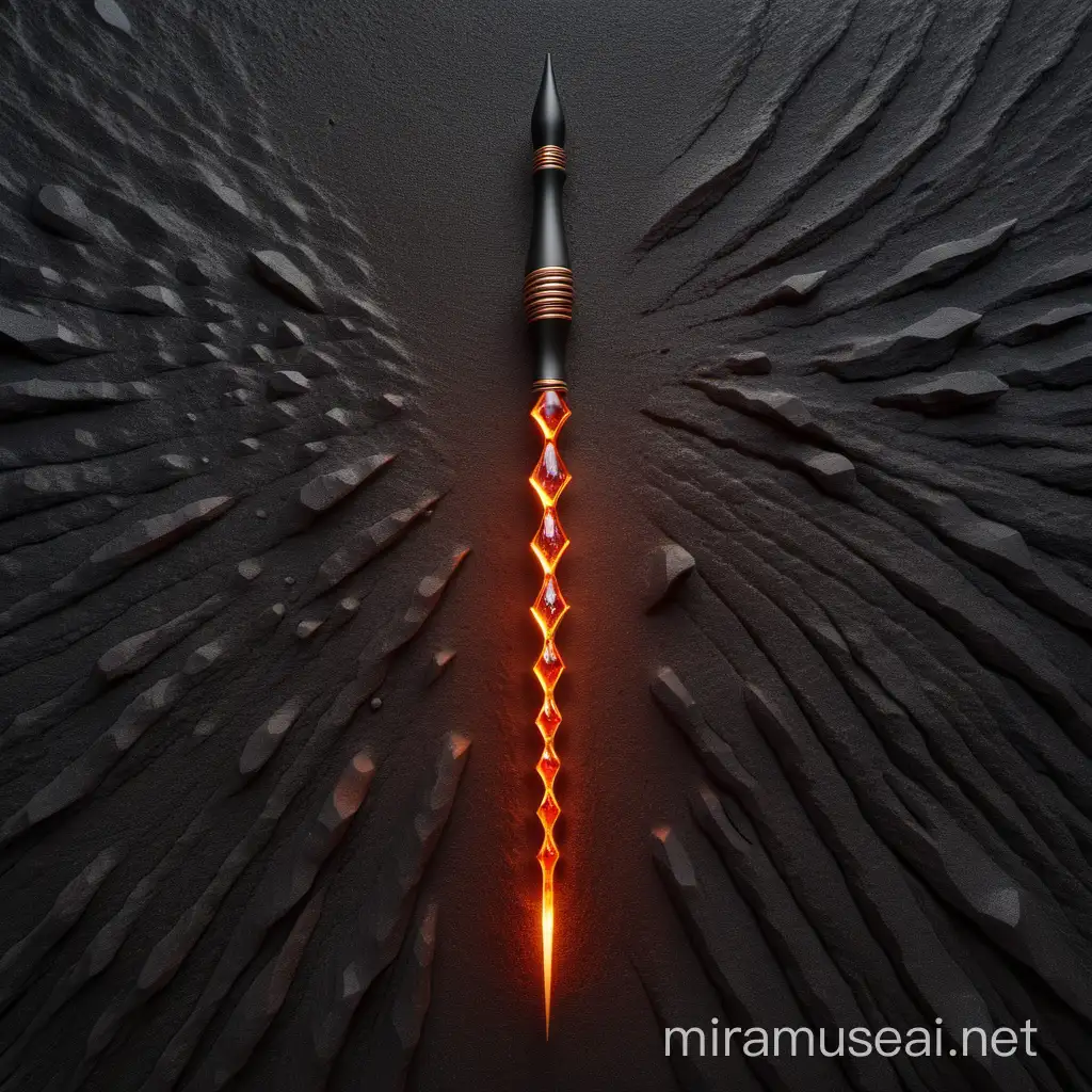 Volcanic Wand Crafted with Kilimanjaros Heat Flow