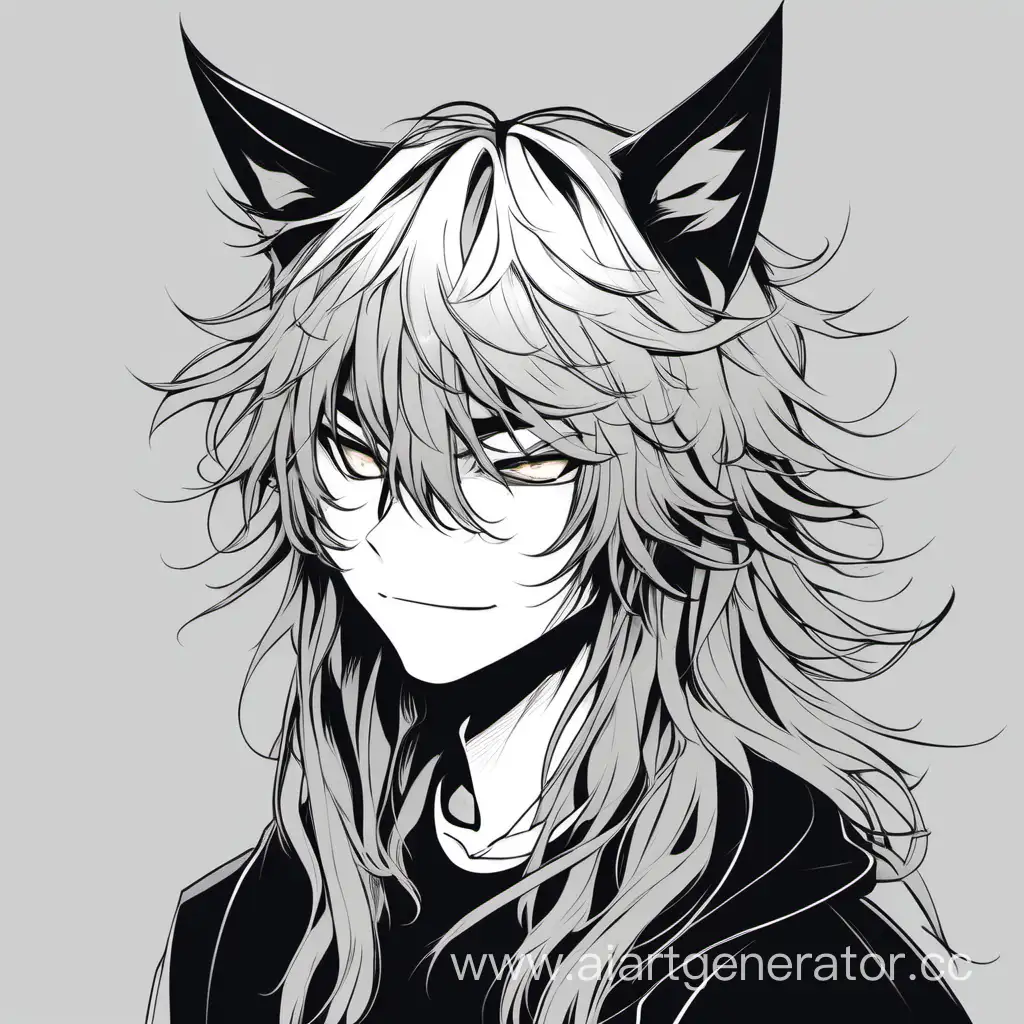 Playful-LongHaired-Guy-with-Cat-Ears