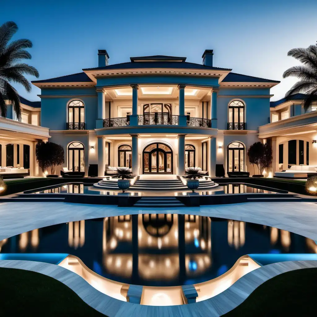 Elegant Mansion Surrounded by Lush Gardens