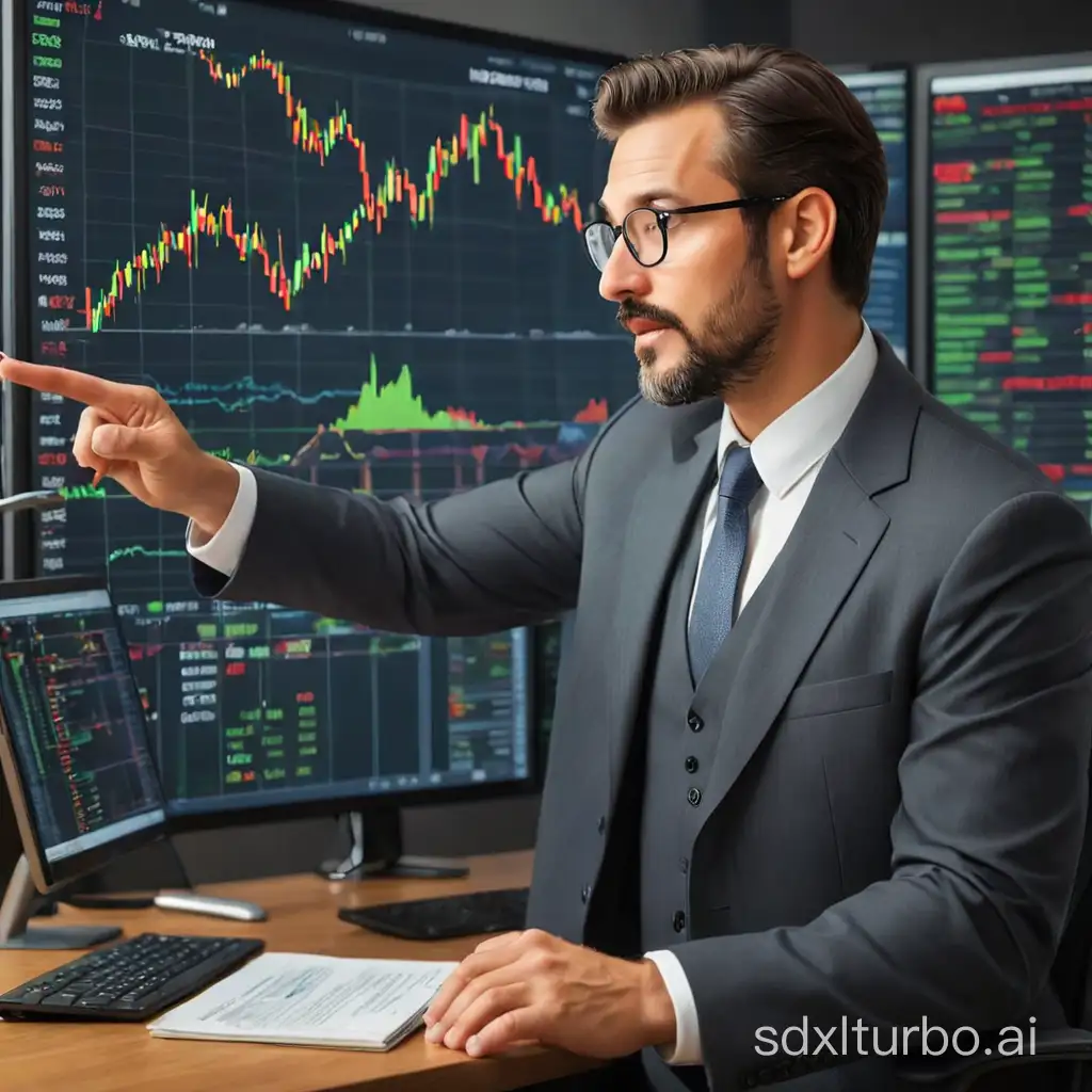 a man teaching stock market