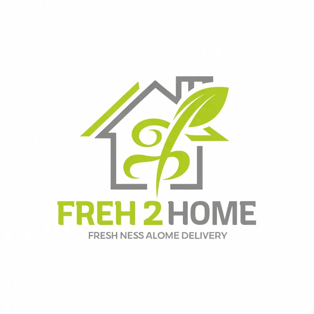 a logo design,with the text "F2H", main symbol:FRESH 2 HOME,Moderate,clear background