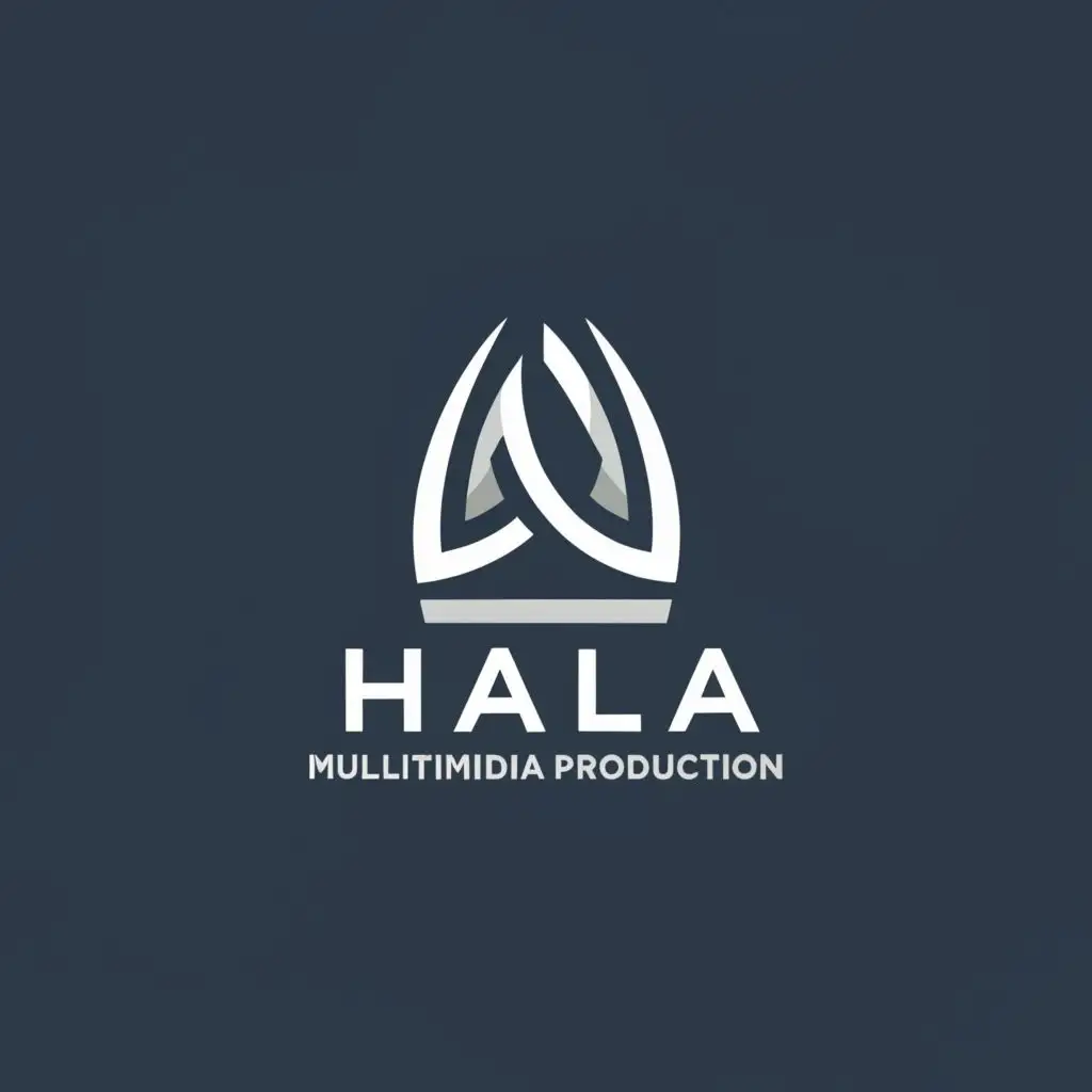 a logo design,with the text "Hala Multimedia Production", main symbol:media,Moderate,be used in Religious industry,clear background