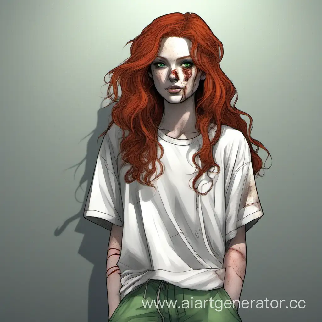 Mysterious-RedHaired-Woman-with-Scars-and-Sly-Smile