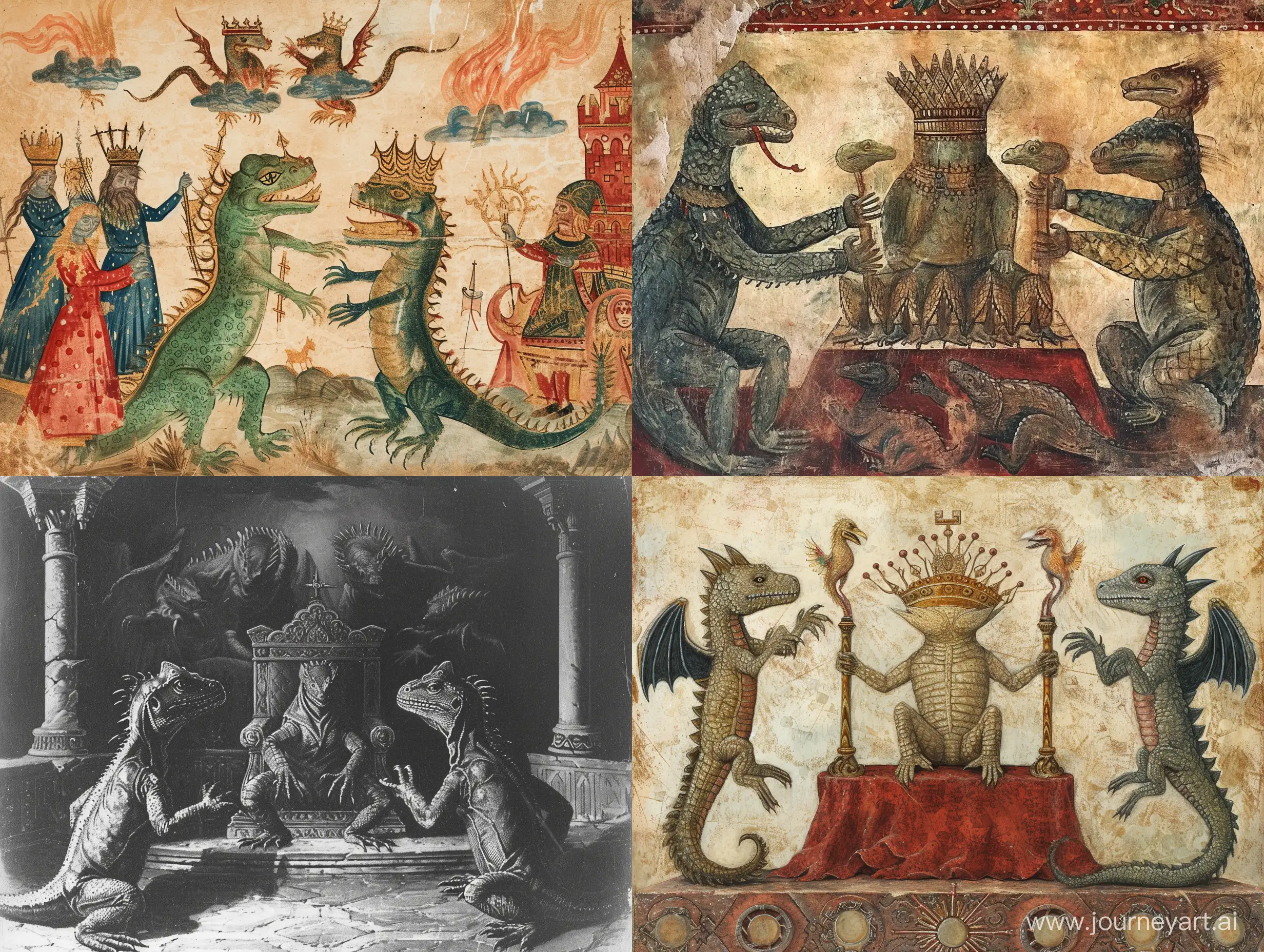 Антропоморфные ящеры-рептилоиды готовят трон Сатане в Древней Руси
