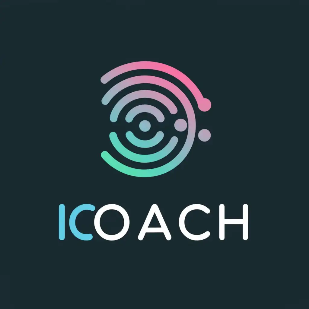 a logo design,with the text "iCoach", main symbol:Main symbol should be the letters "i" and "C" from the logo name itself. On the other hand generate some logos with various symbols of digital language learning.,Moderate,be used in Education industry,clear background