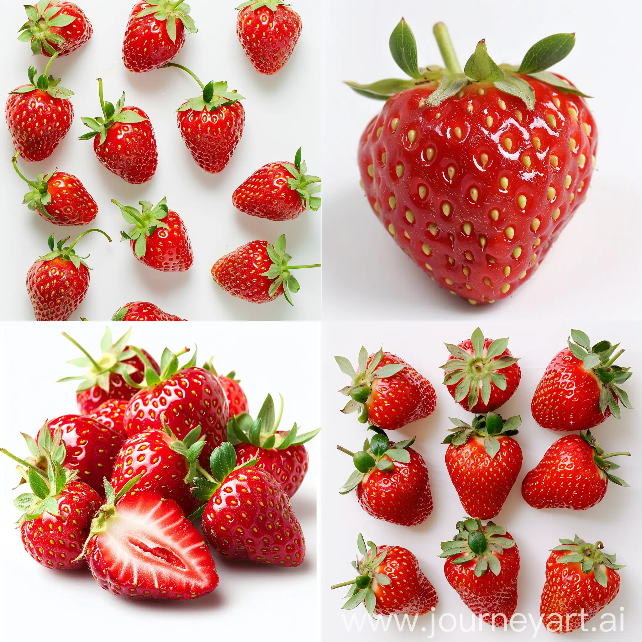 Strawberry
 white background
