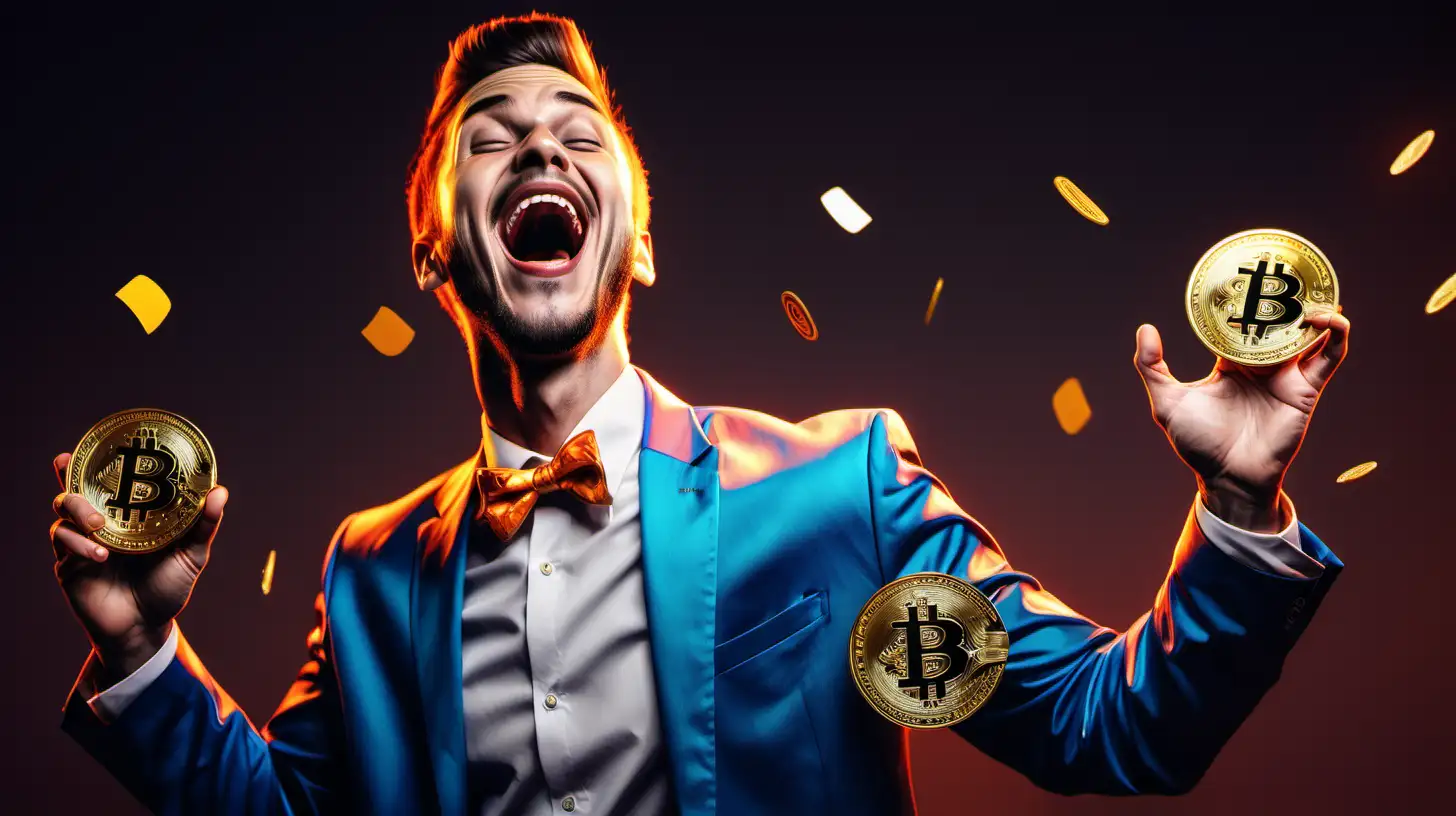 Subtly Celebrating Crypto Trading Success JOMO Joy
