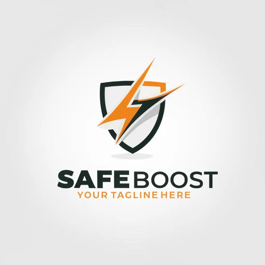 a logo design,with the text "Safe boost", main symbol:Safe boost,Moderate,be used in Internet industry,clear background