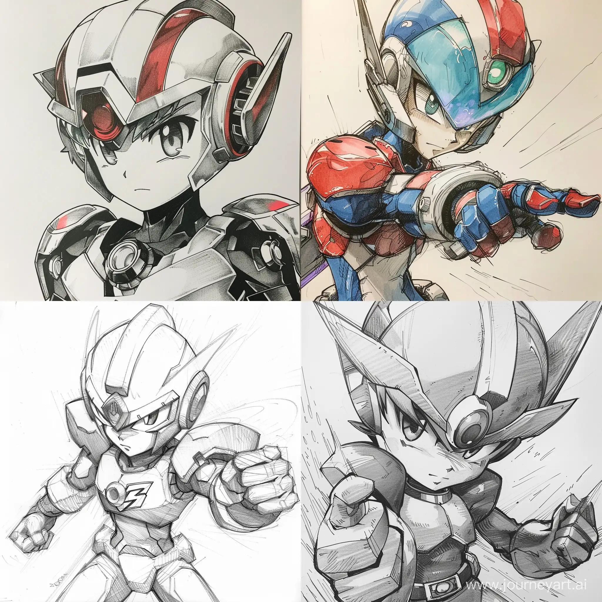 Megaman-Zero-Anime-Drawing-Actionpacked-SciFi-Character-Portrait