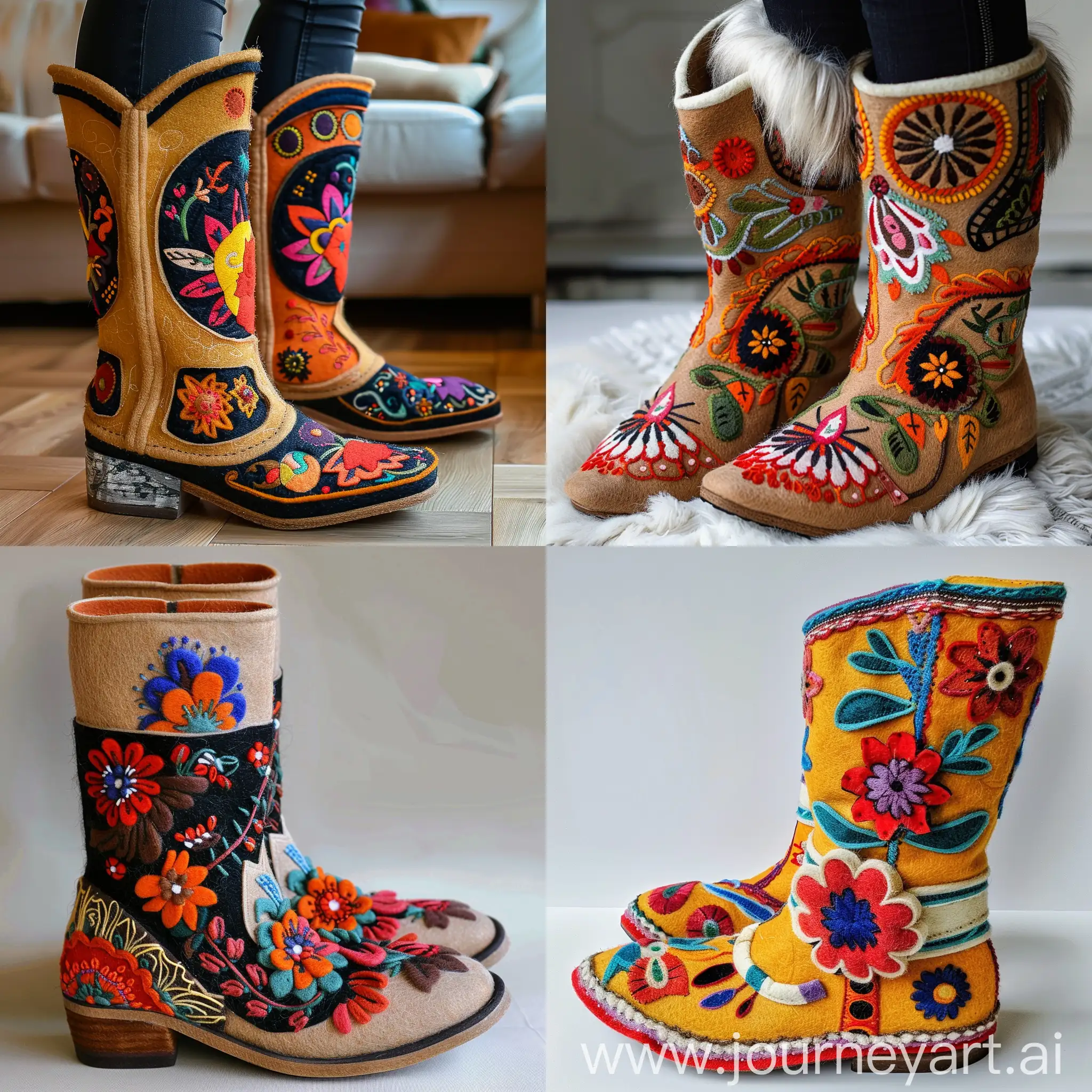 Russian-Folk-Style-Felt-Boots-Drawing