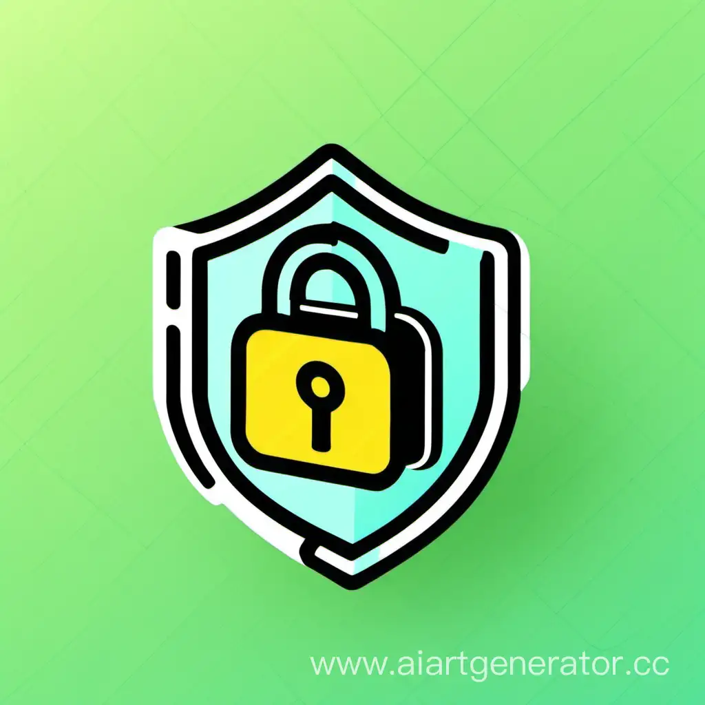 Internet-Security-Icon-with-SaladColored-Background-and-Checkmark