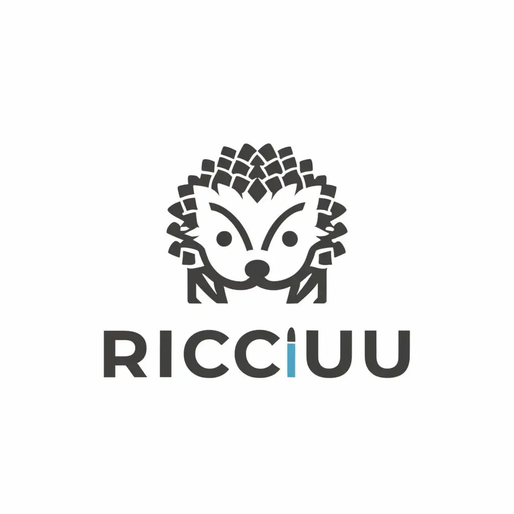 a logo design,with the text "Ricciu", main symbol:Hedgehog,Moderate,be used in Technology industry,clear background