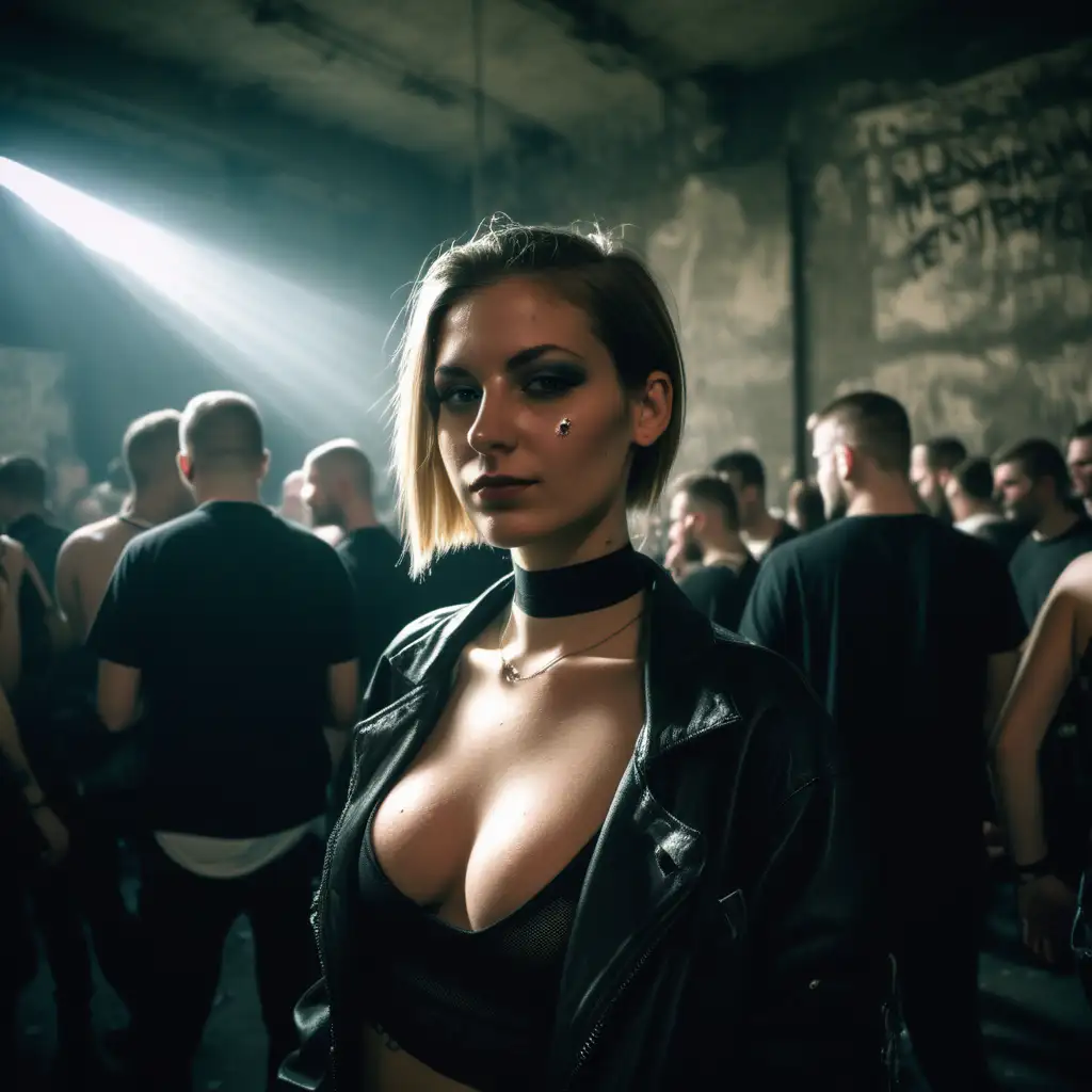 Enchanting Berlin Nightlife Hot Female Reveler Captures Techno Vibes Inside Berghain Club