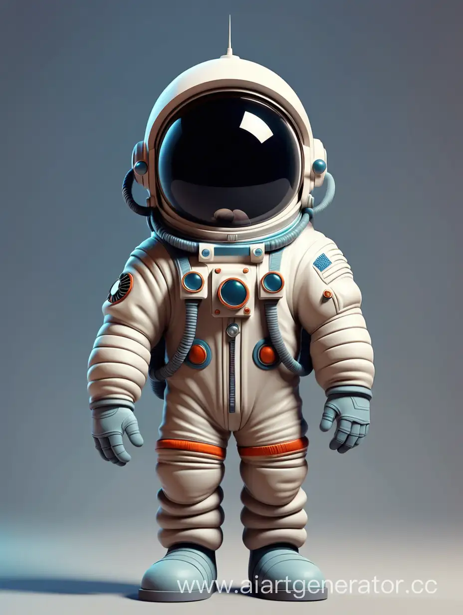 фигурка космонавт в минималистичном стиле  в диснеевском стиле в полный рост 
