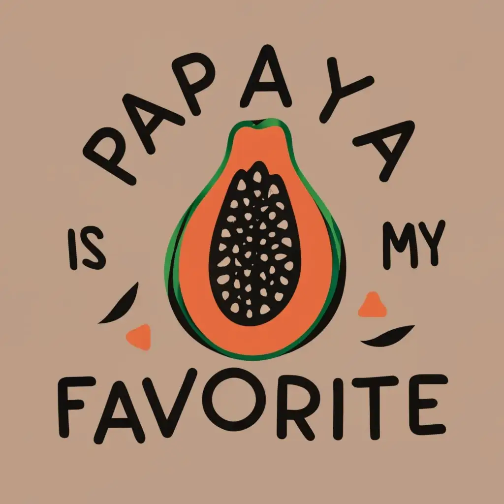logo, papaya, with the text "papaya is my favorite", typography, be used in Animals Pets industry