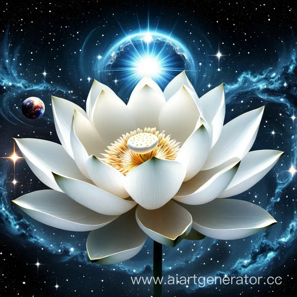 White-Lotus-Blossom-Floating-in-Cosmic-Space