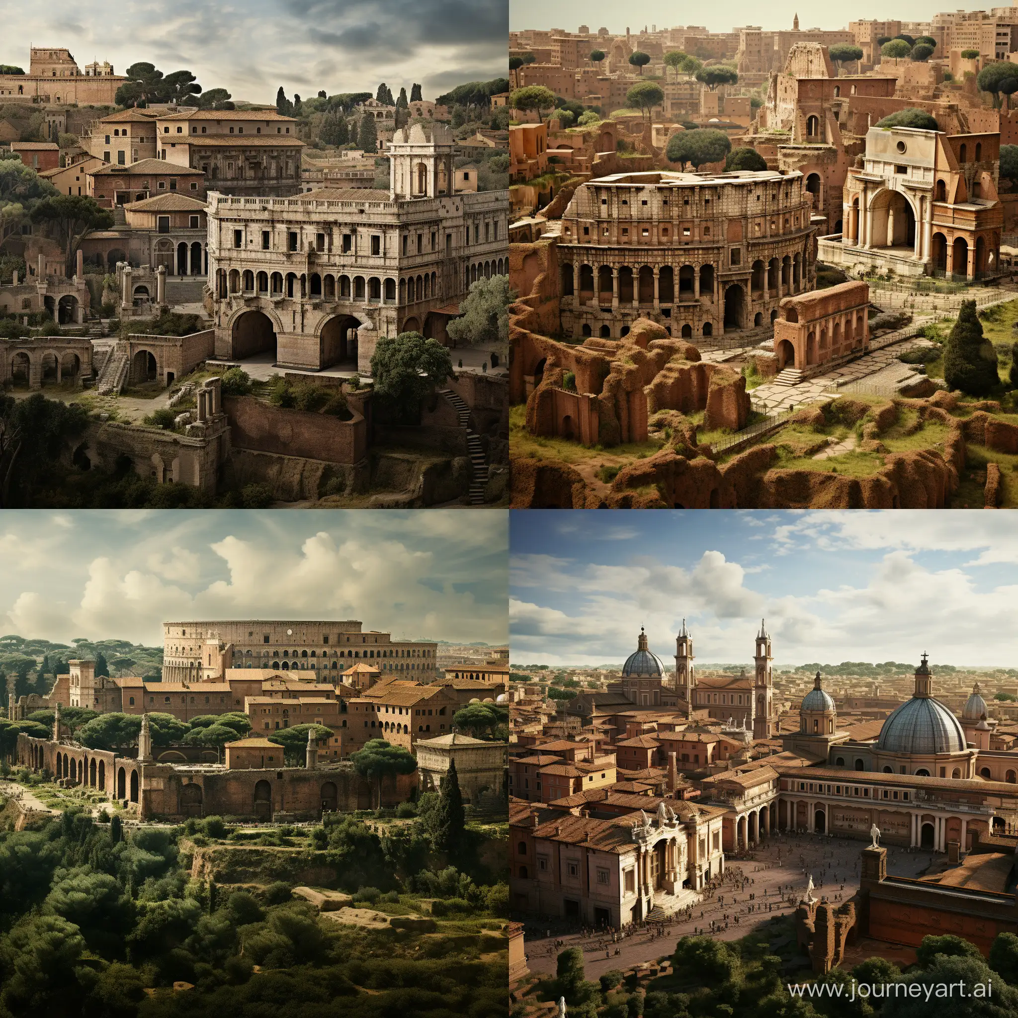 Historic cityscapes, Rome, Italy, with its ancient roman structures v -5.2 very detailed photo image
