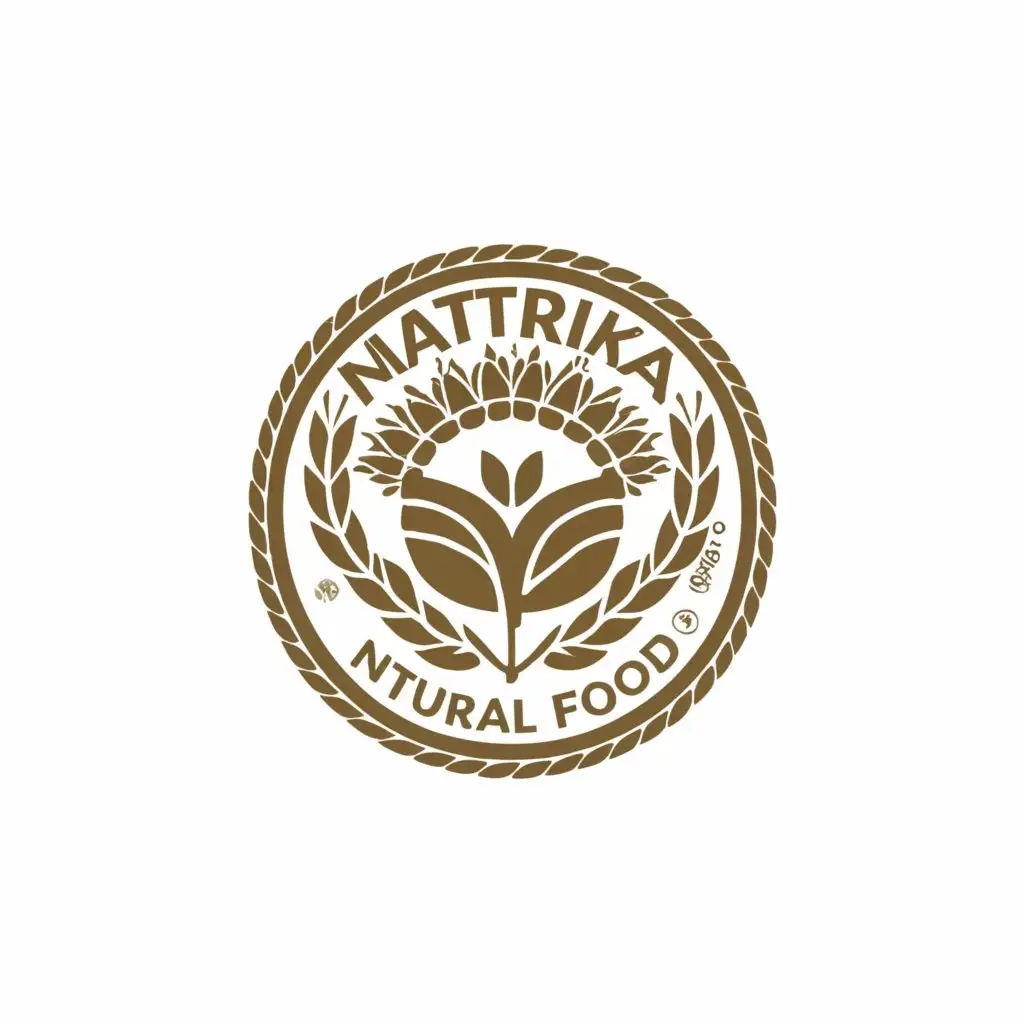 a logo design,with the text "MATRIKA natural foods", main symbol:Logo Design Brief for MATRIKA Natural Foods:

- Core Concept: Traditional wood press symbol, representing authenticity.
- Additional Elements: Various grains and pulses to symbolize diversity and future product inclusion.
- Style: Intricate yet simple, clean design that emphasizes craftsmanship.
- Color Palette: Warm colors to evoke natural products, with a touch of simplicity to avoid a heavy look.
- Objective: The logo should stand out in a cluttered market and not be limited to representing only oil.

The logo will reflect MATRIKA's commitment to authentic, diverse, and natural food products, with a design that's adaptable for future expansions.
,Moderate,clear background