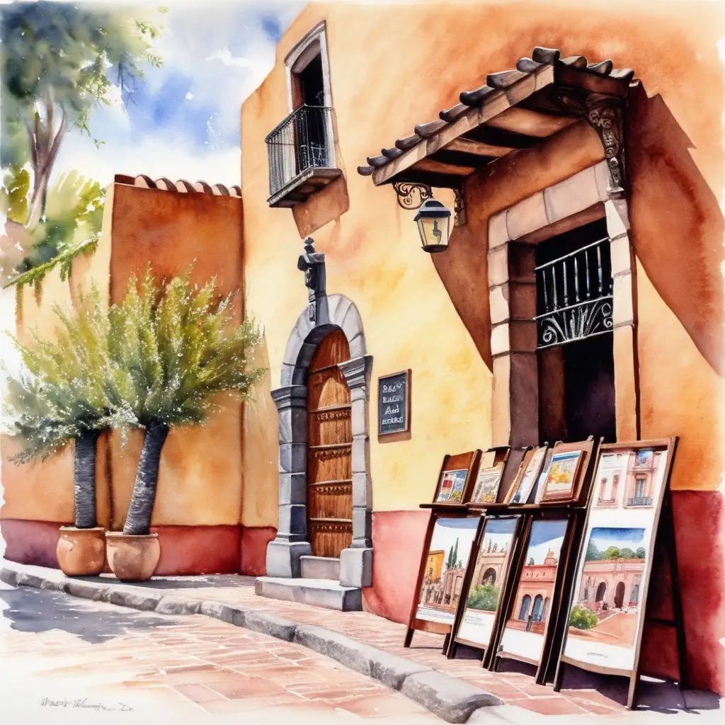 Picturesque Watercolor of San Miguel de Allende Kiosk