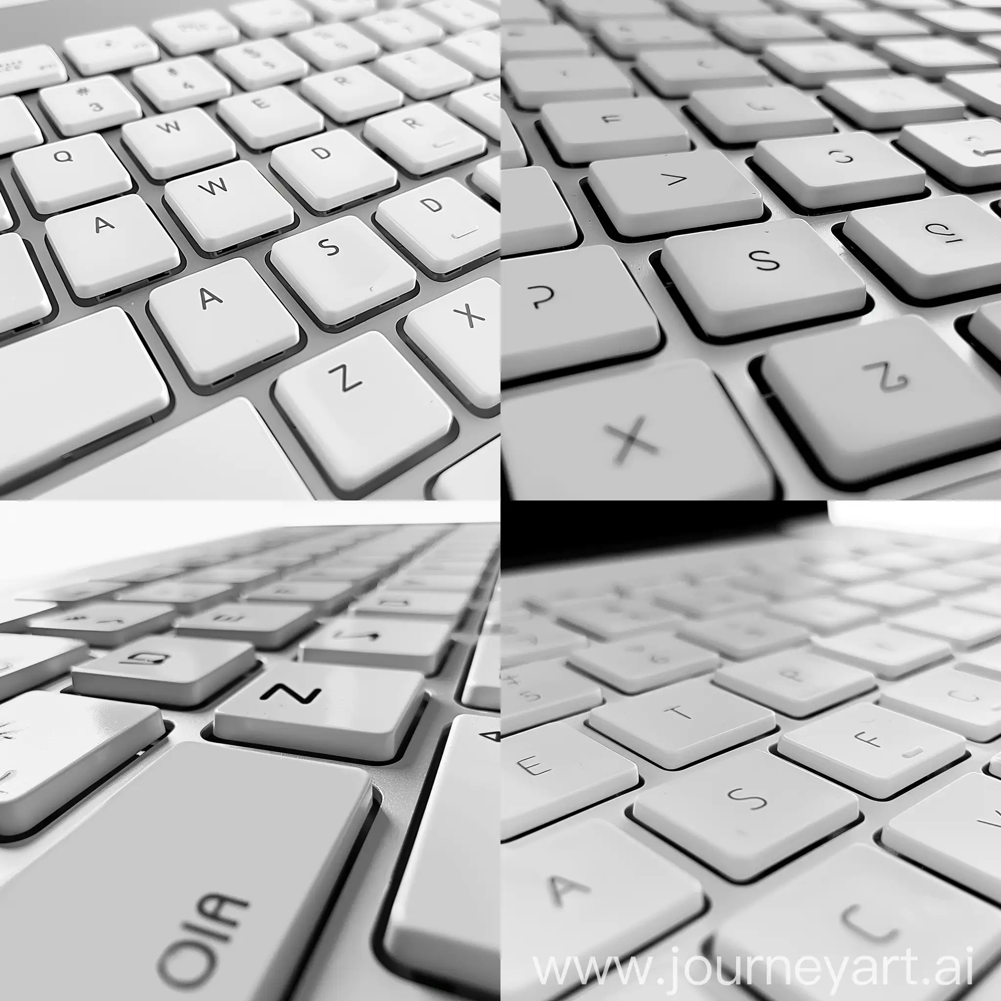 Monochrome-White-Keyboard-with-Highlighted-Black-Space-Key